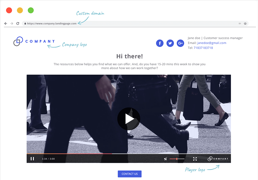 Send personalized video landing page Send personalized video landing pages
